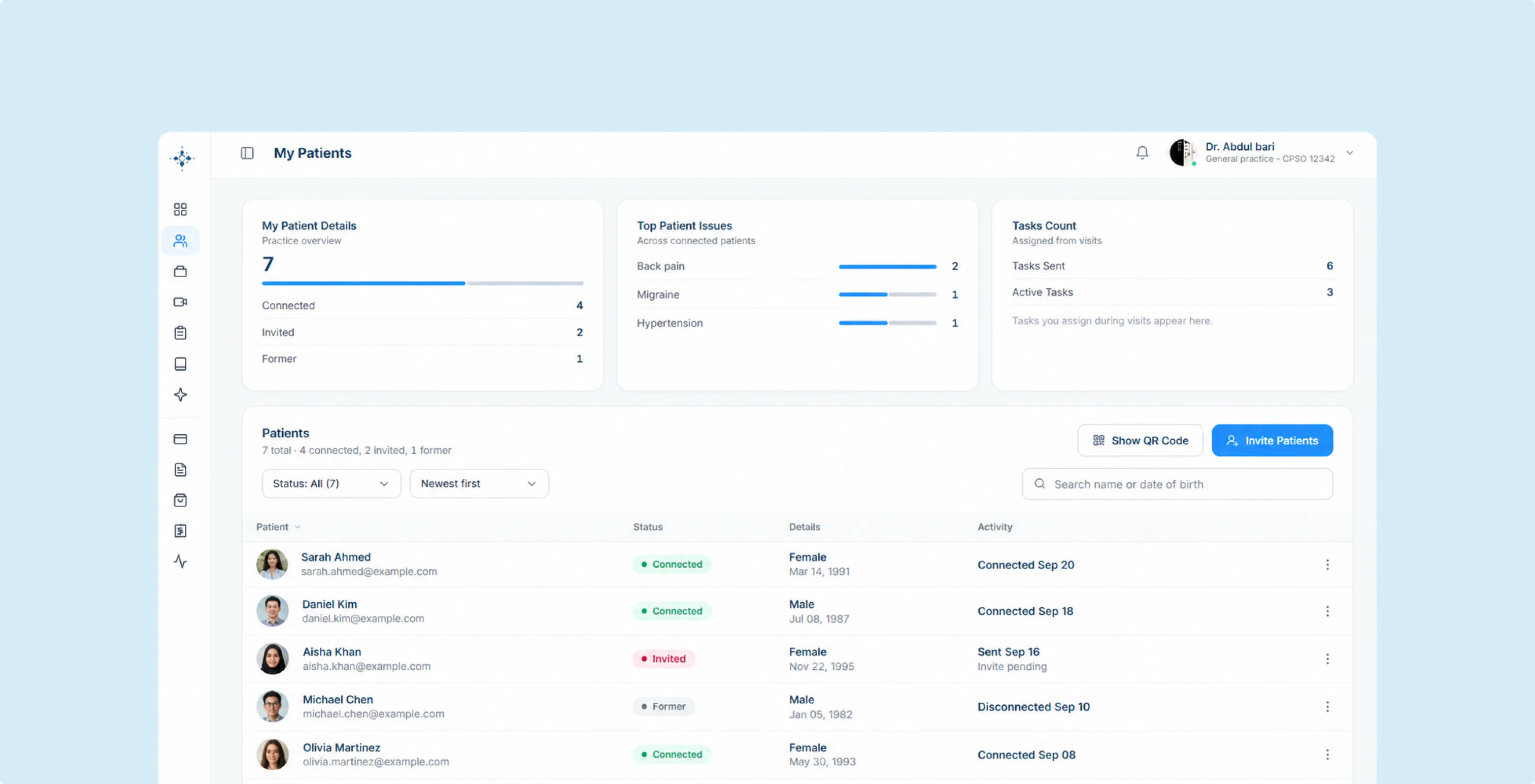 AvaOne: Manage Connected Patients