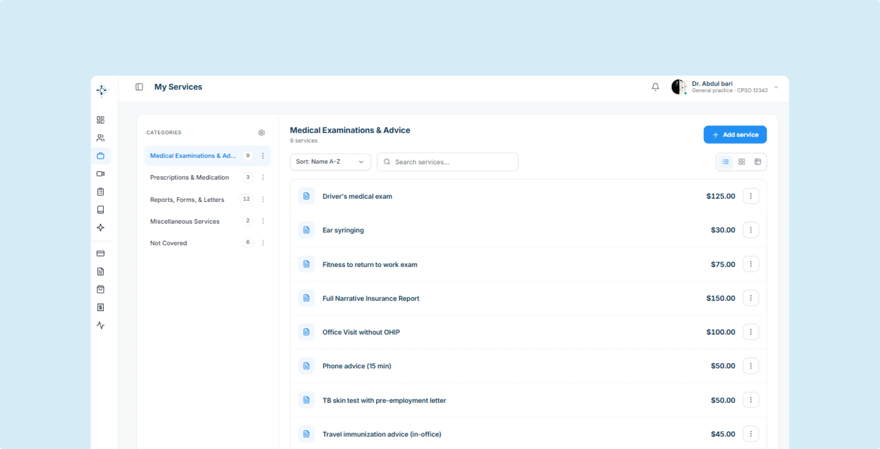 AvaOne: Create & Manage Healthcare Services